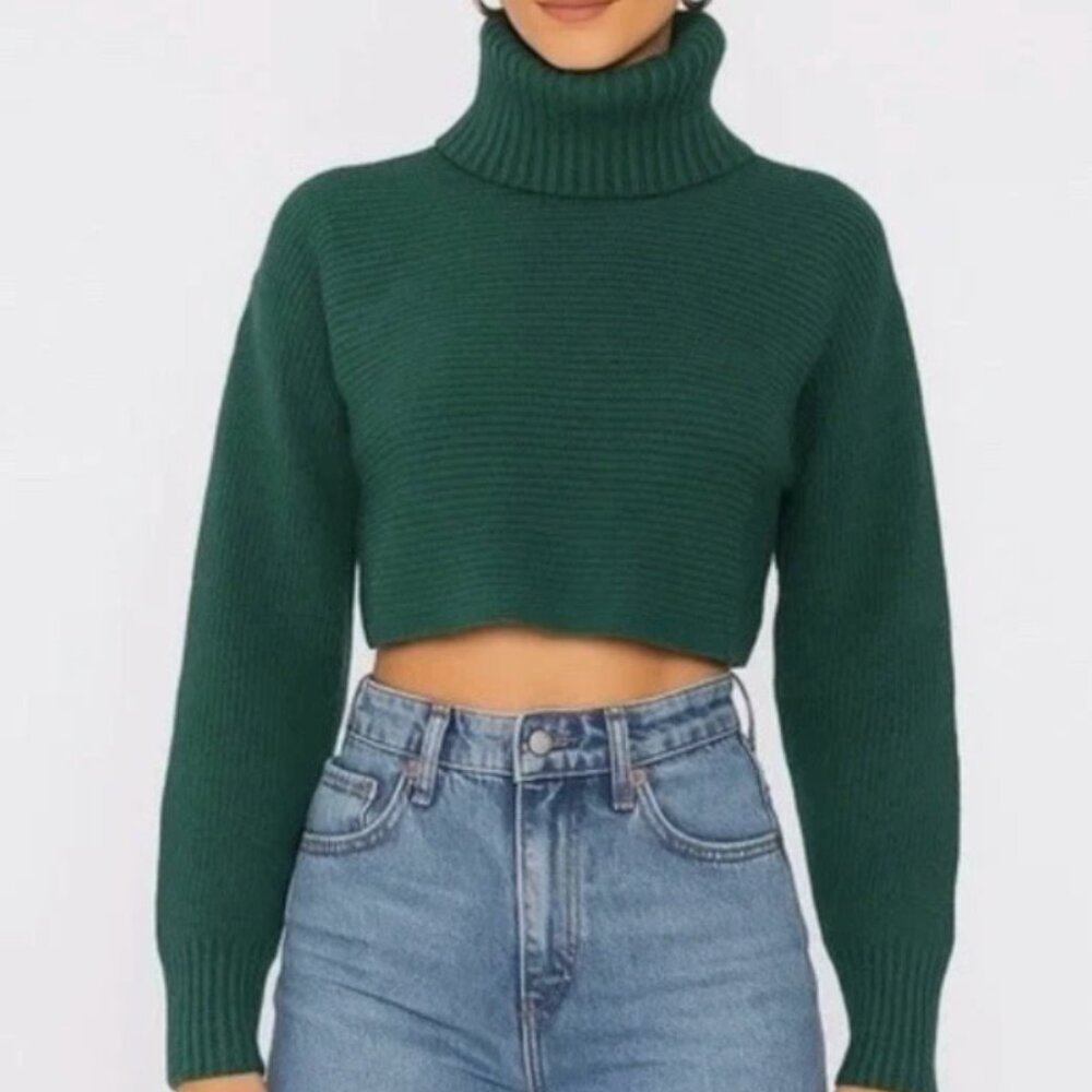 House of Harlow 1960 Emerald Green Turtleneck Sweater